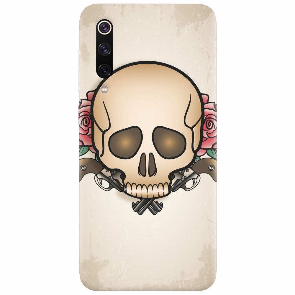 Husa silicon pentru Xiaomi Mi 9, Skulls And Roses
