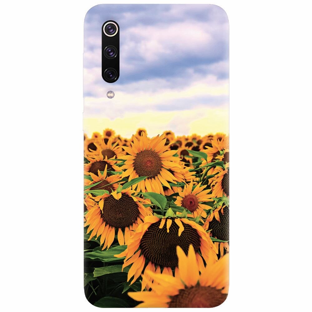 Husa silicon pentru Xiaomi Mi 9, Sunflowers