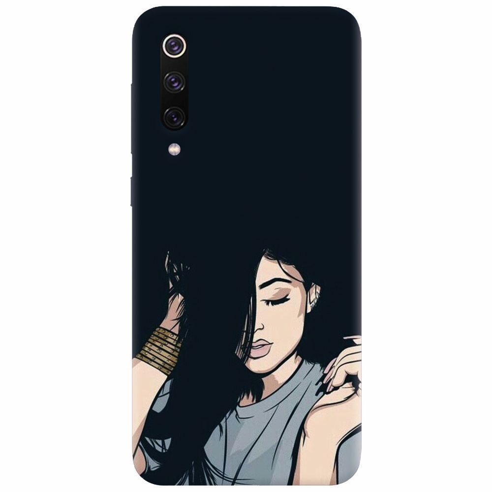 Husa silicon pentru Xiaomi Mi 9, Simple Girl