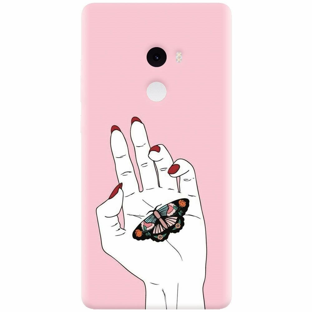 Husa silicon pentru Xiaomi Mi Mix 2, Butterfly In Hand