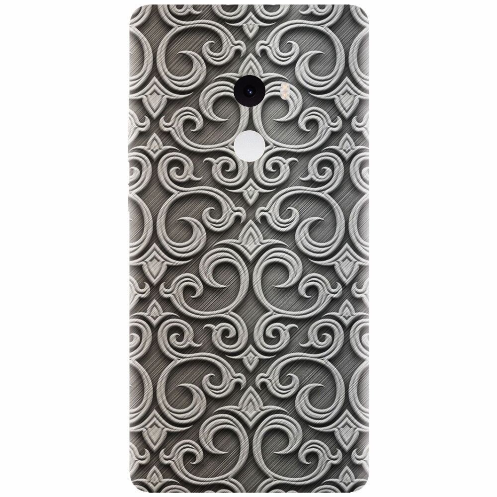 Husa silicon pentru Xiaomi Mi Mix 2, Baroque Silver Pattern