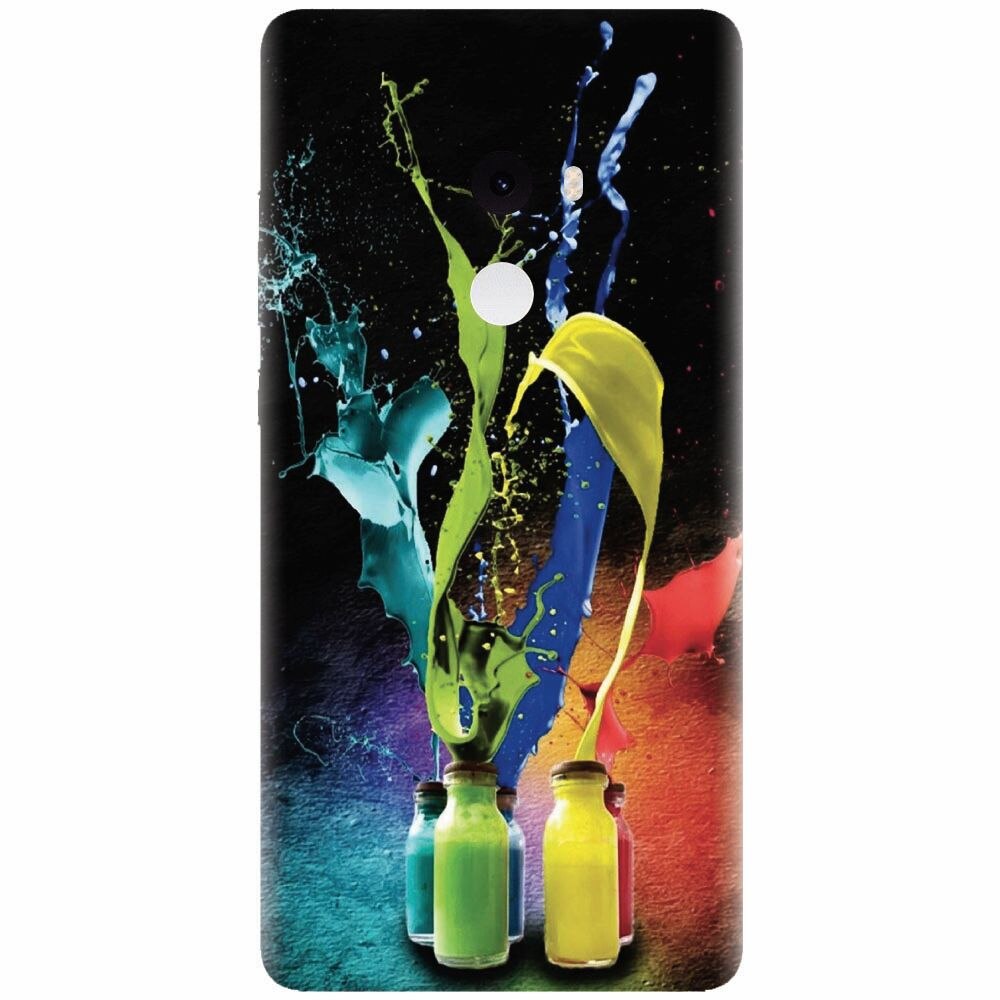 Husa silicon pentru Xiaomi Mi Mix 2, Abstract Color Bottles Splash