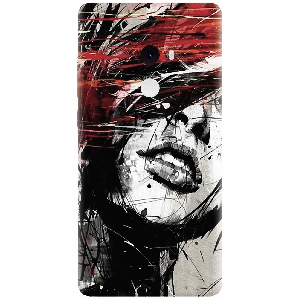 Husa silicon pentru Xiaomi Mi Mix 2, Byroglyphics Woman Drawing