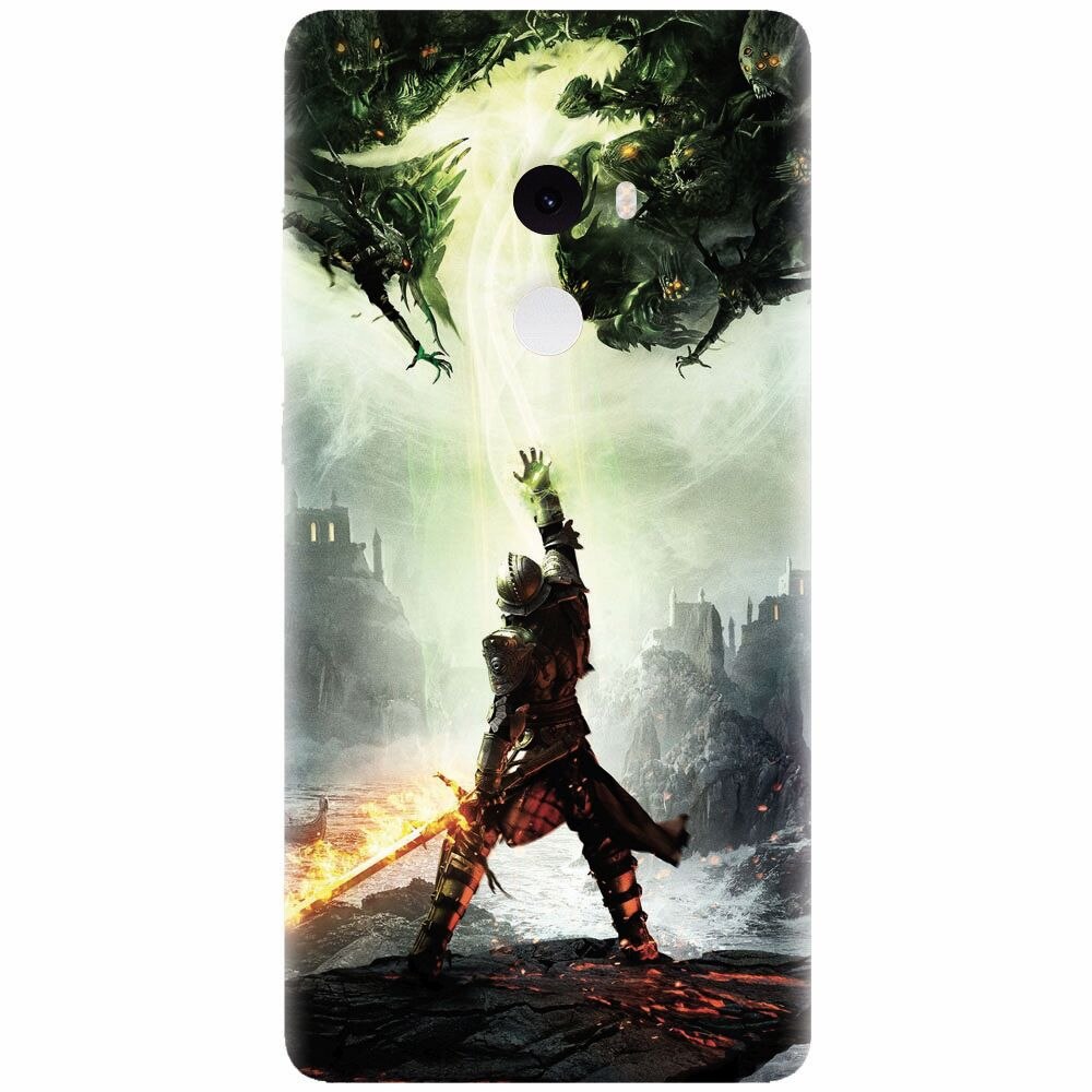 Husa silicon pentru Xiaomi Mi Mix 2, Green Dragon