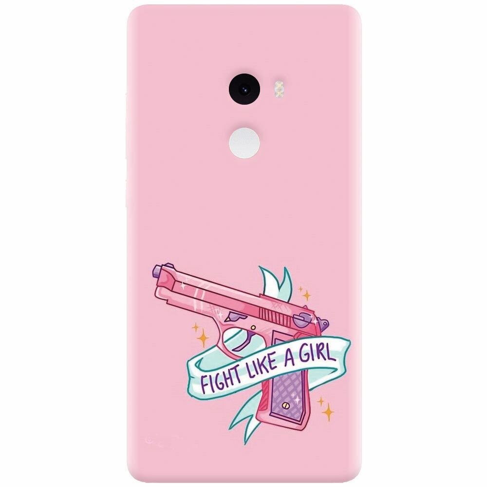 Husa silicon pentru Xiaomi Mi Mix 2, Fight Like A Girl