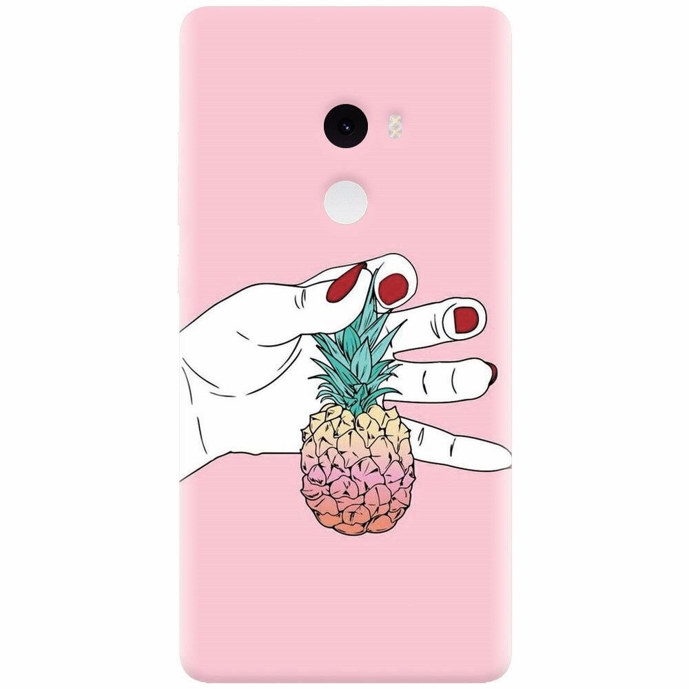 Husa silicon pentru Xiaomi Mi Mix 2, Rainbow Pinepple