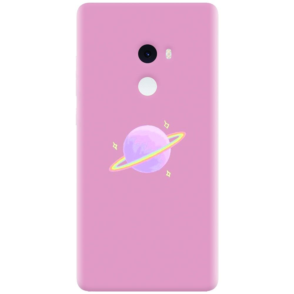 Husa silicon pentru Xiaomi Mi Mix 2, Saturn On Pink