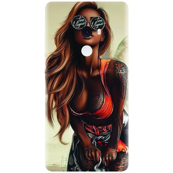 Husa silicon pentru Xiaomi Mi Mix 2, Tattoed Girl Husa silicon pentru Xiaomi Mi Mix 2, Tattoed Girl