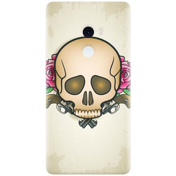 Husa silicon pentru Xiaomi Mi Mix 2, Skulls And Roses Husa silicon pentru Xiaomi Mi Mix 2, Skulls And Roses
