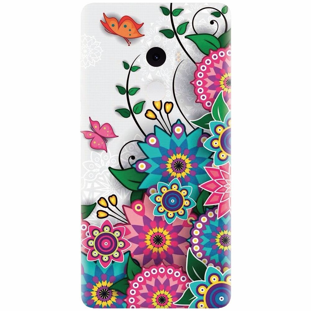 Husa silicon pentru Xiaomi Mi Mix 2, Mandala Flowers