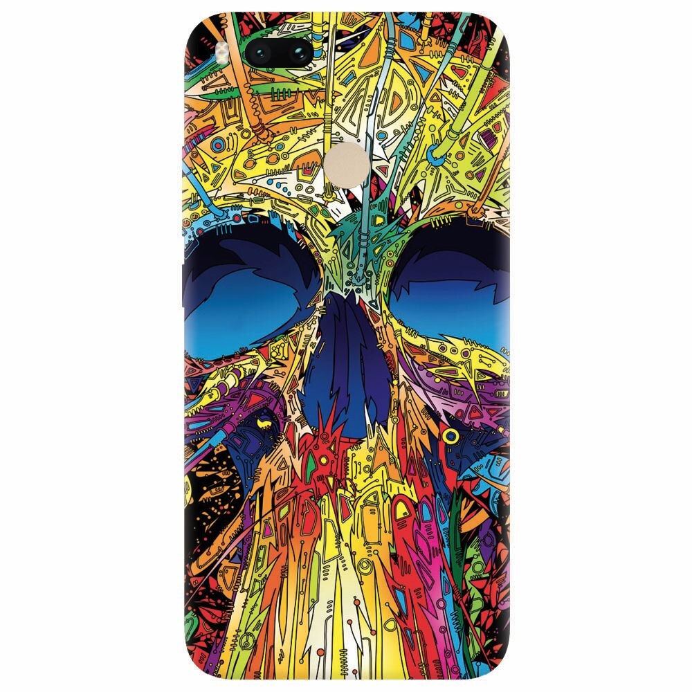 Husa silicon pentru Xiaomi Mi A1, Abstract Multicolored Skull