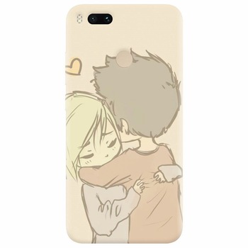 Husa silicon pentru Xiaomi Mi A1, Couple Hug Husa silicon pentru Xiaomi Mi A1, Couple Hug