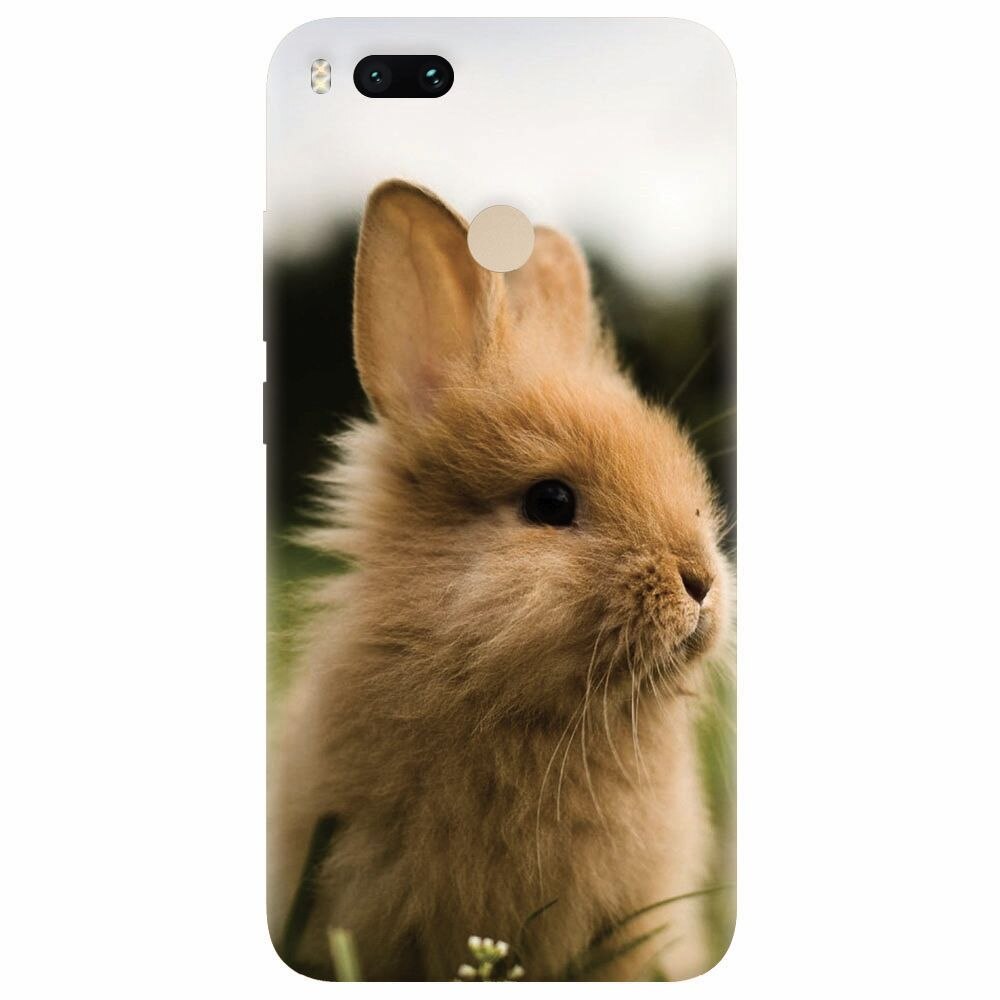 Husa silicon pentru Xiaomi Mi A1, Cute Rabbit In Grass