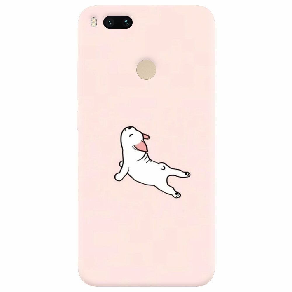 Husa silicon pentru Xiaomi Mi A1, Cute Dog Streching