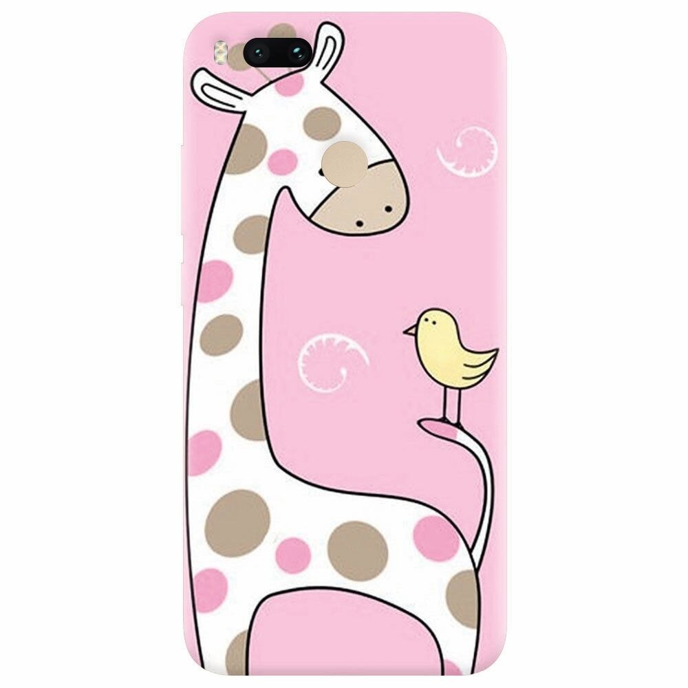 Husa silicon pentru Xiaomi Mi A1, Cute Giraffe
