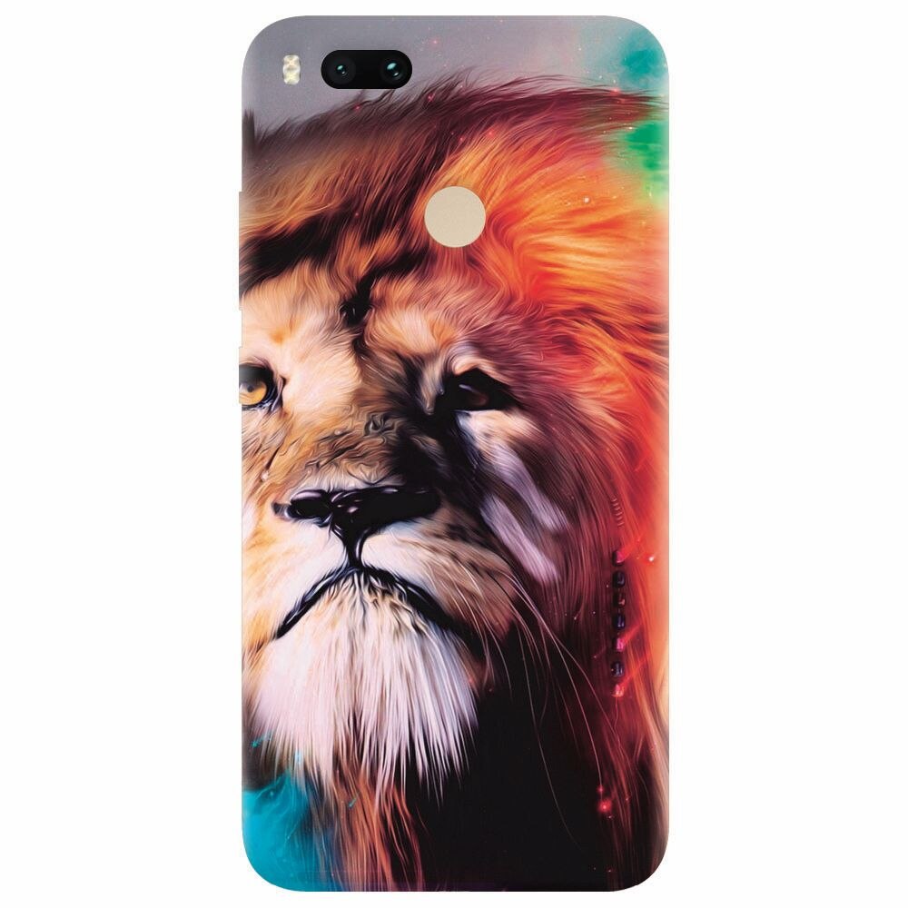Husa silicon pentru Xiaomi Mi A1, Awesome Art Of Lion