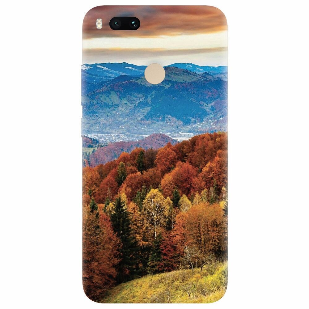 Husa silicon pentru Xiaomi Mi A1, Autumn Mountain Fall Rusty Forest Colours