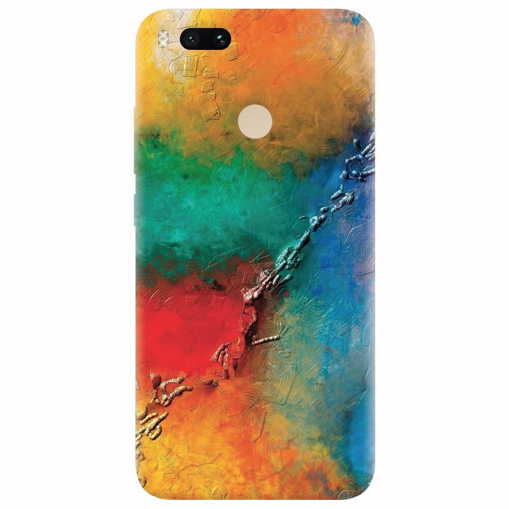 Husa silicon pentru Xiaomi Mi A1, Colorful Wall Paint Texture