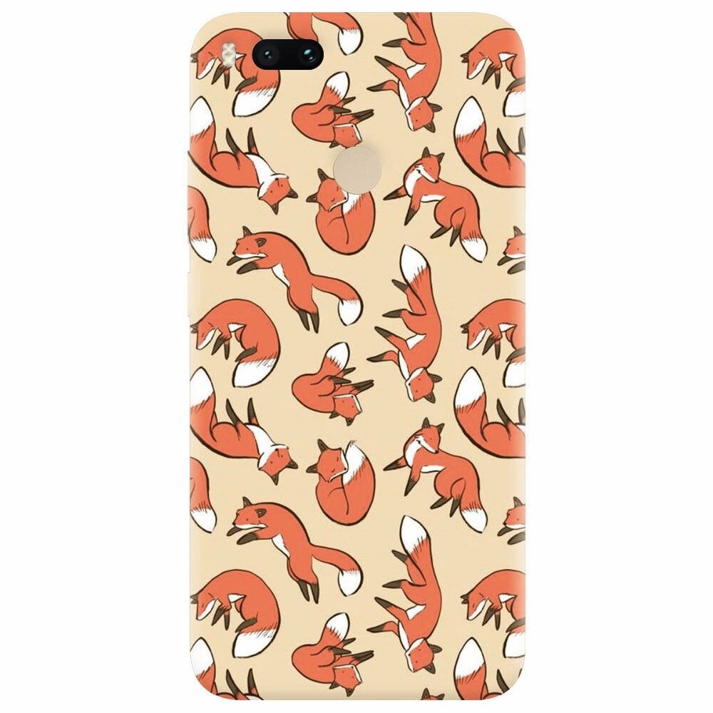 Husa silicon pentru Xiaomi Mi A1, Red Foxes