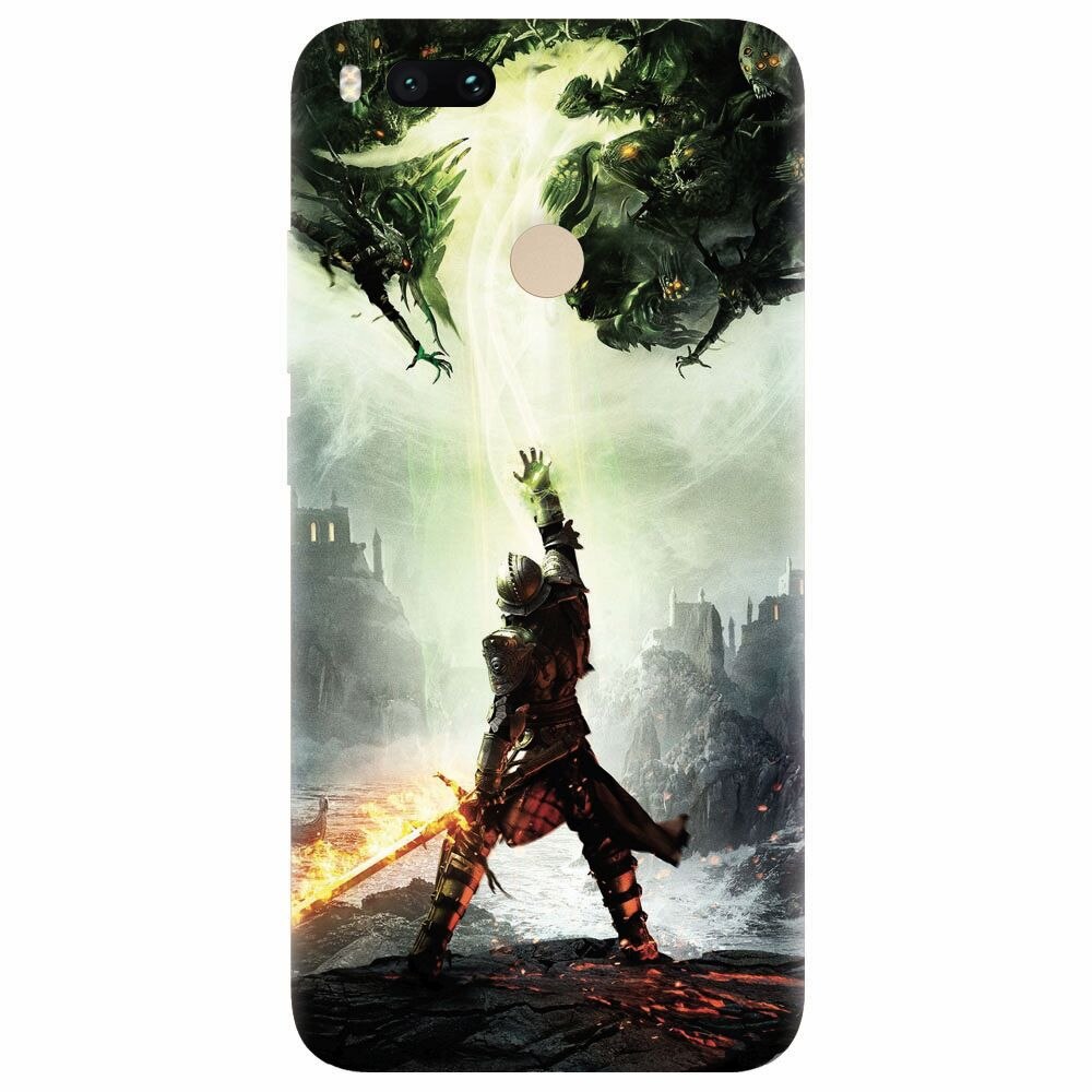 Husa silicon pentru Xiaomi Mi A1, Green Dragon