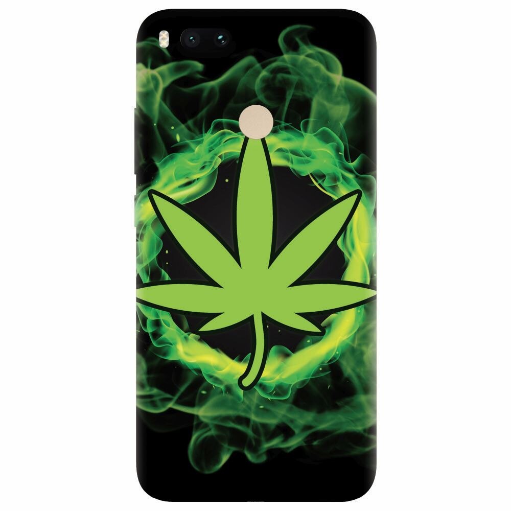 Husa silicon pentru Xiaomi Mi A1, GreenFlames