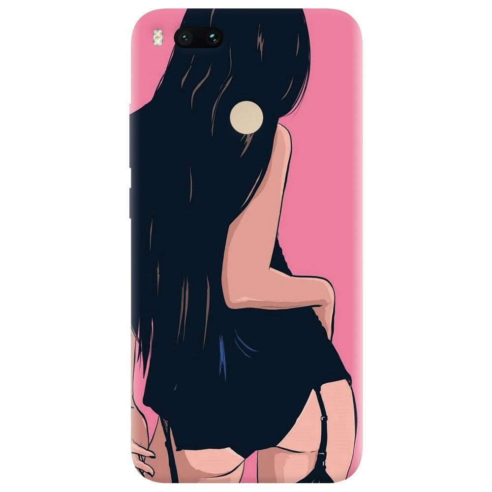 Husa silicon pentru Xiaomi Mi A1, Girl With Long Hair