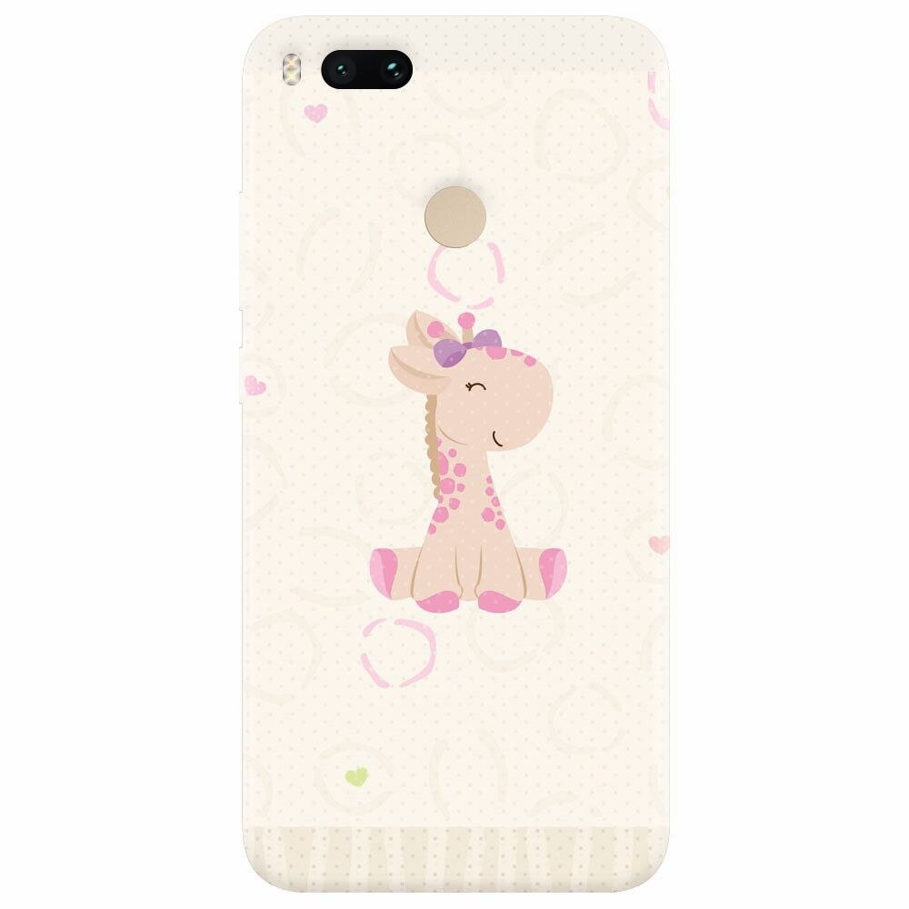 Husa silicon pentru Xiaomi Mi A1, Giraffe Cute