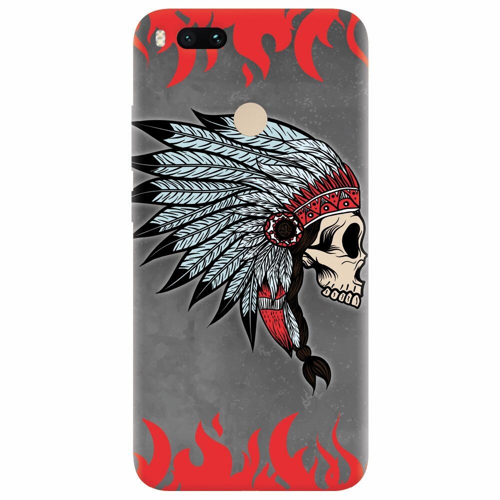 Husa silicon pentru Xiaomi Mi A1, Indian Skull