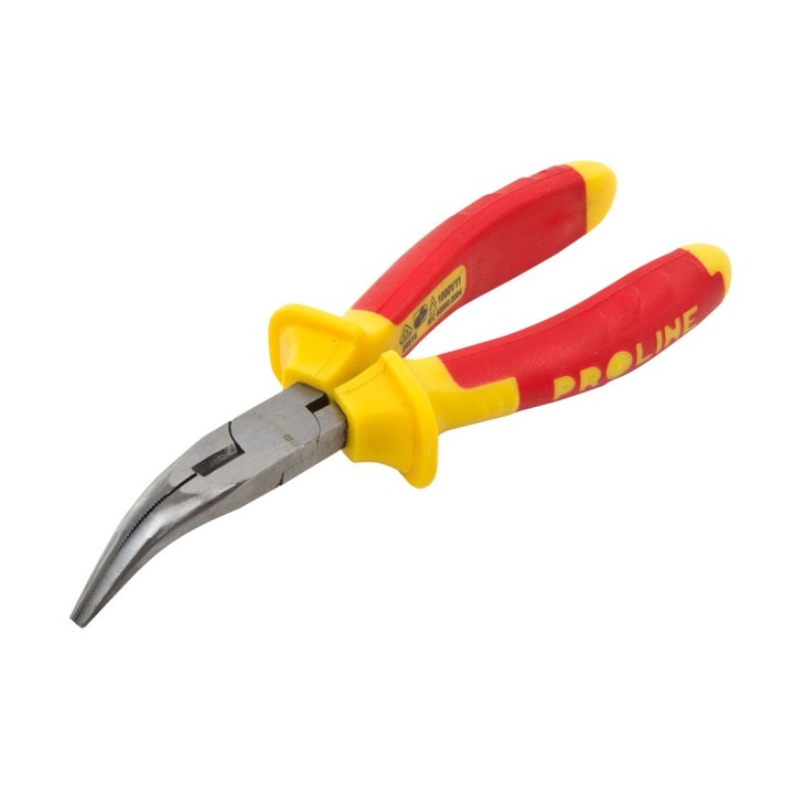 Клещи с криви човки Proline, изолирана гумена дръжка, 160 mm