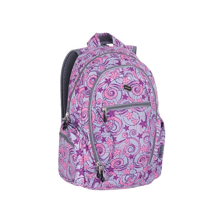 Rucsac Pulse Dobby Gray flower, multicolor