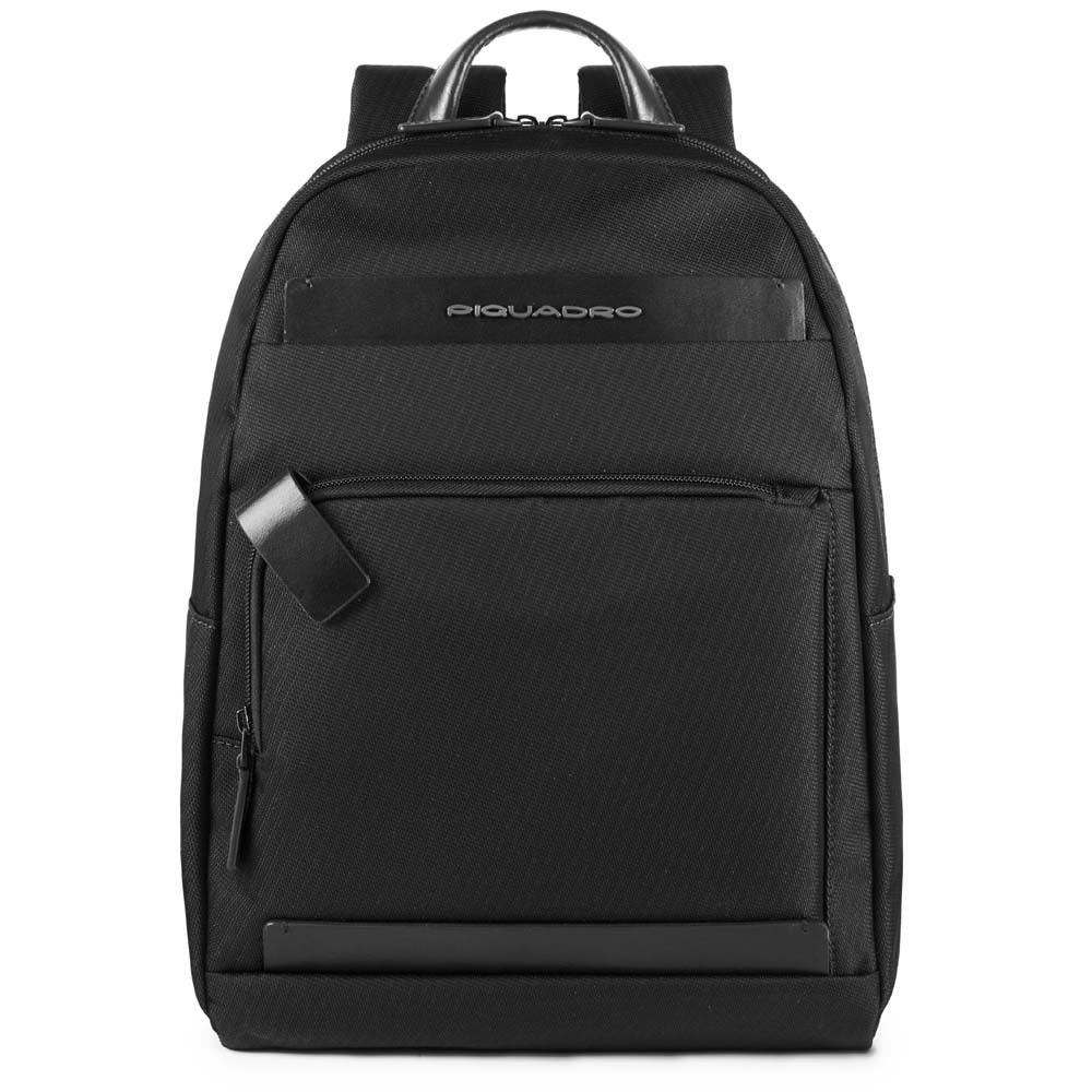 Rucsac Piquadro, port laptop 13'' si ipad 11’’/iPad®11’’/9,7” din tesut si piele naturala, RBCA4625S100/N, negru