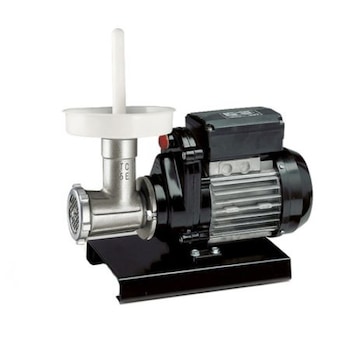 Masina electrica de tocat carne, Reber 9502N, nr. 5, 400 W, Productie 30-50 kg/h, Corp din fonta tratata, Gauri sita 6mm Masina electrica de tocat carne, Reber 9502N, nr. 5, 400 W, Productie 30-50 kg/h, Corp din fonta tratata, Gauri sita 6mm