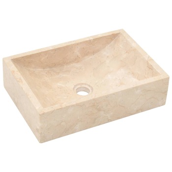 Lavoar marmura, vidaXL, 45 x 30 x 12 cm, Crem Lavoar marmura, vidaXL, 45 x 30 x 12 cm, Crem
