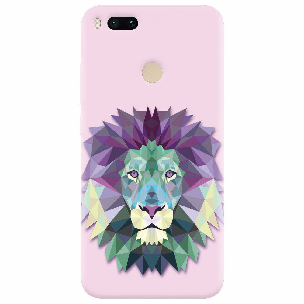 Husa silicon pentru Xiaomi Mi A1, Polygon Lion