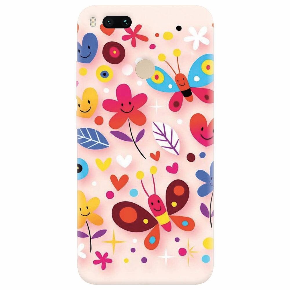 Husa silicon pentru Xiaomi Mi A1, Butterfly 102