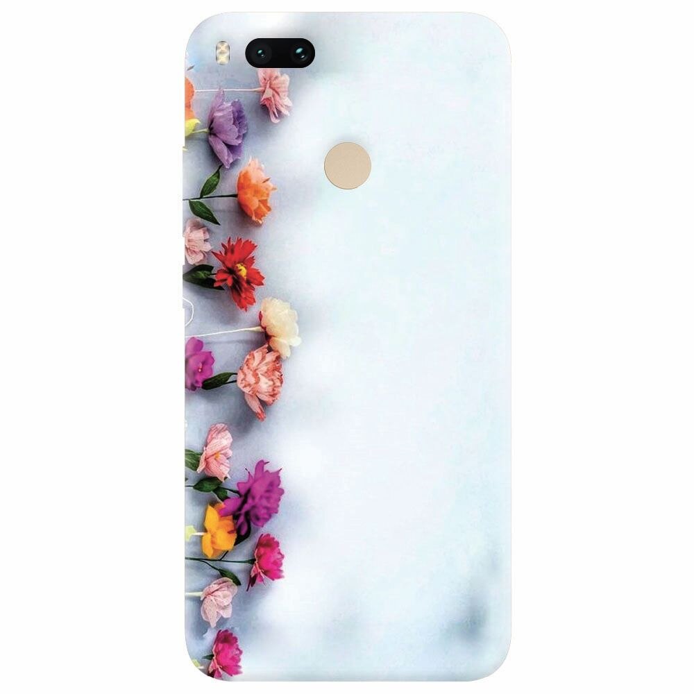 Husa silicon pentru Xiaomi Mi A1, Flowers