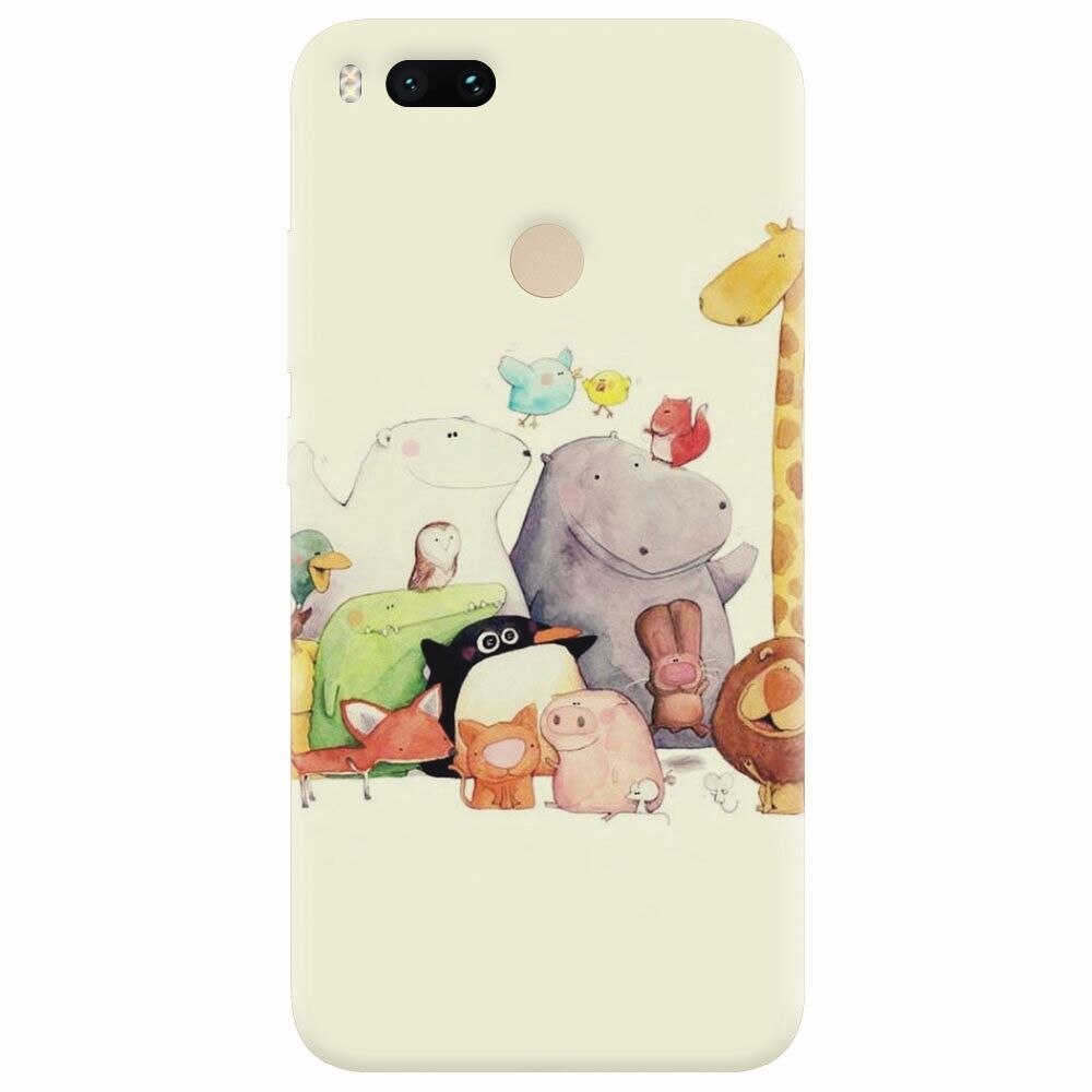 Husa silicon pentru Xiaomi Mi A1, Cute Cartoon Animals