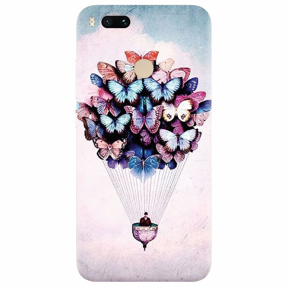 Husa silicon pentru Xiaomi Mi A1, Butterfly Baloon