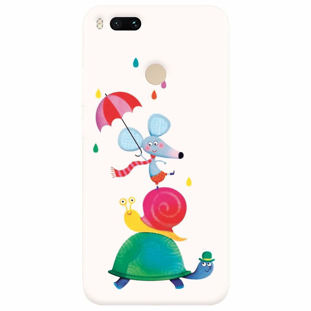 Husa silicon pentru Xiaomi Mi A1, Happy Animals