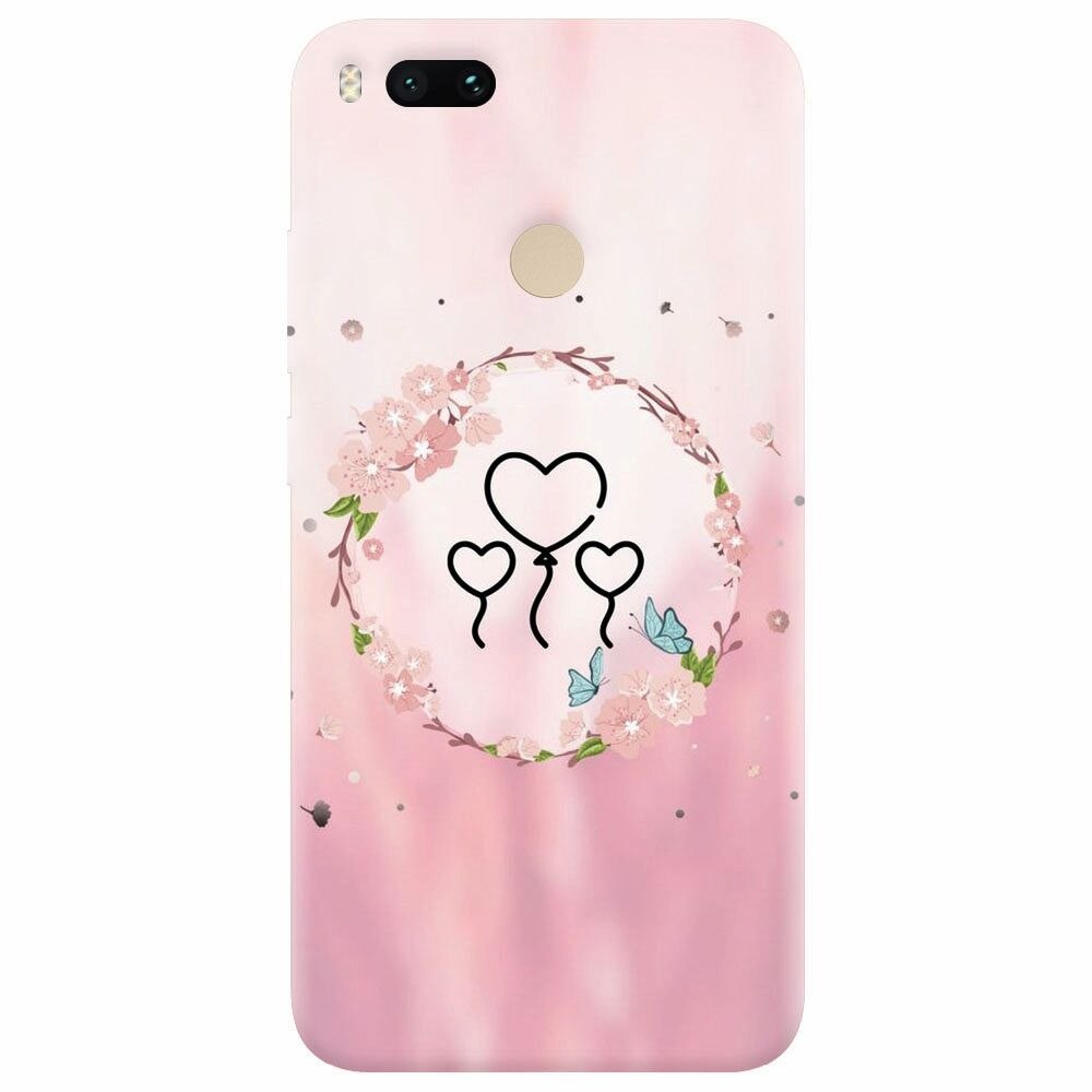 Husa silicon pentru Xiaomi Mi A1, Heart Baloons