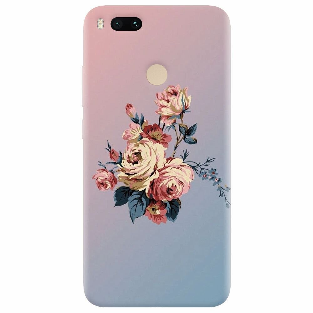 Husa silicon pentru Xiaomi Mi A1, Roses