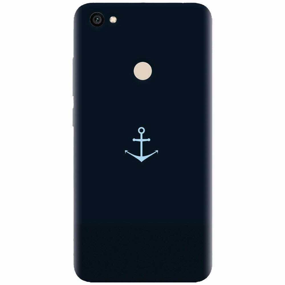Husa silicon pentru Xiaomi Redmi Note 5A, Blue Navy Anchor Illustration Flat