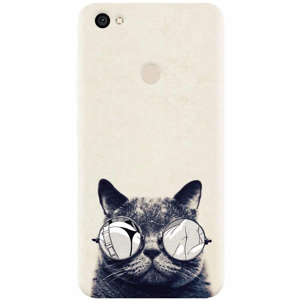 Husa silicon pentru Xiaomi Redmi Note 5A, Cool Cat Glasses