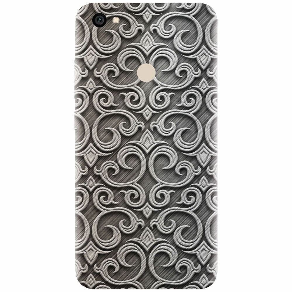 Husa silicon pentru Xiaomi Redmi Note 5A, Baroque Silver Pattern