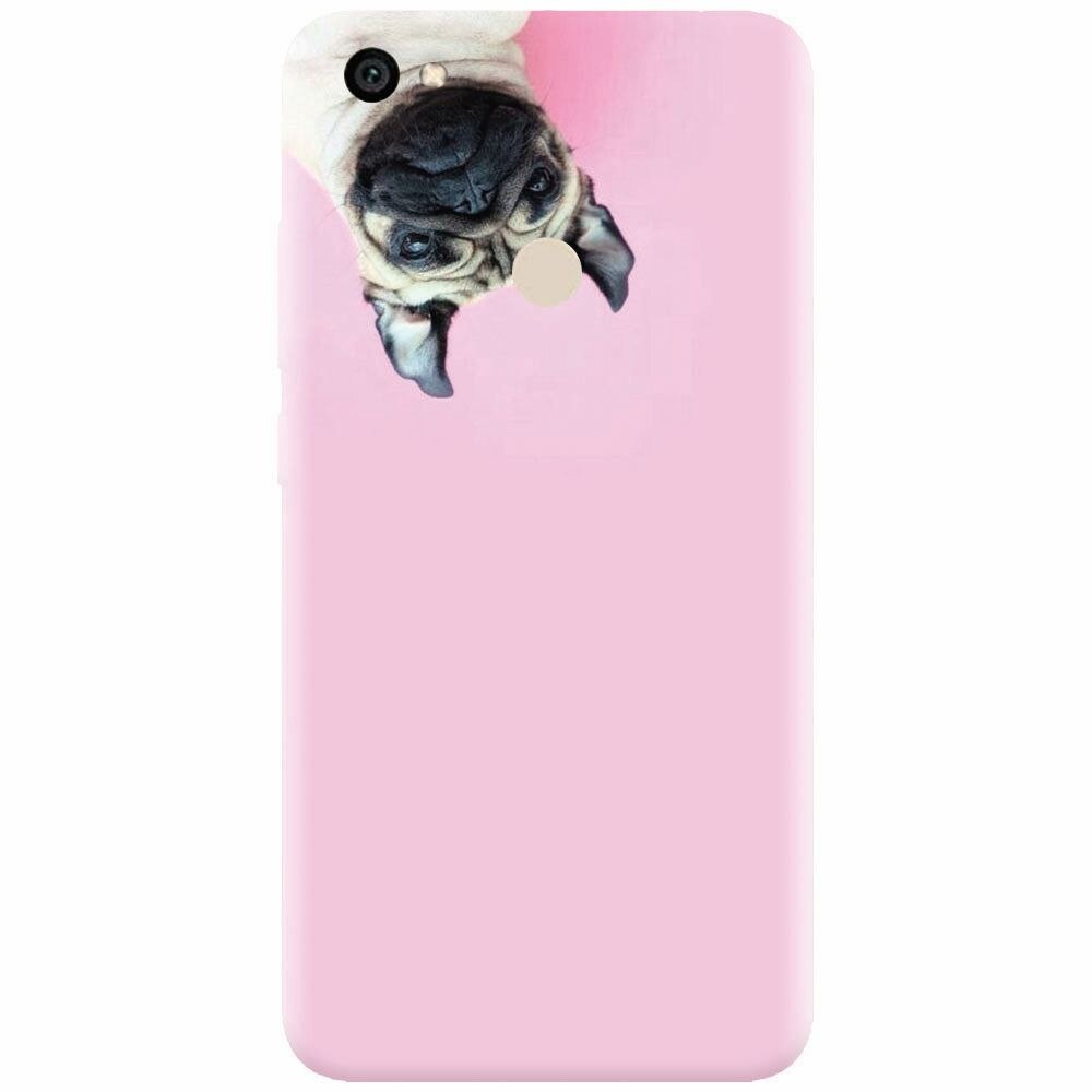 Husa silicon pentru Xiaomi Redmi Note 5A, Dog And Pink