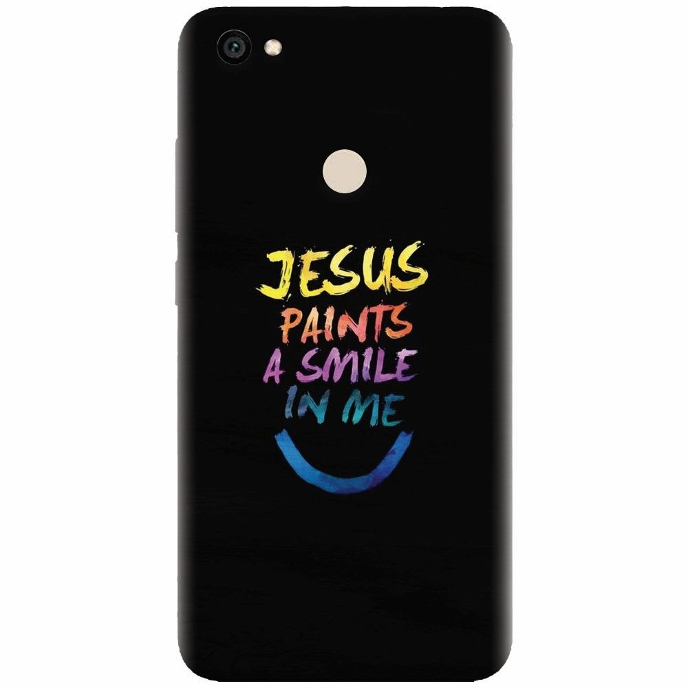 Husa silicon pentru Xiaomi Redmi Note 5A, Jesus Paints A Smile In Me