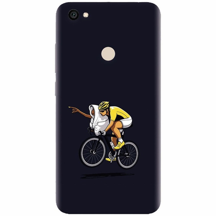 Силиконов кейс за Xiaomi Redmi Note 5A, ET Riding Bike Funny Illustration