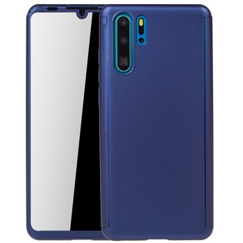 Husa Full Cover 360 (fata + spate) pentru Huawei P30 Pro, Albastru Husa Full Cover 360 (fata + spate) pentru Huawei P30 Pro, Albastru