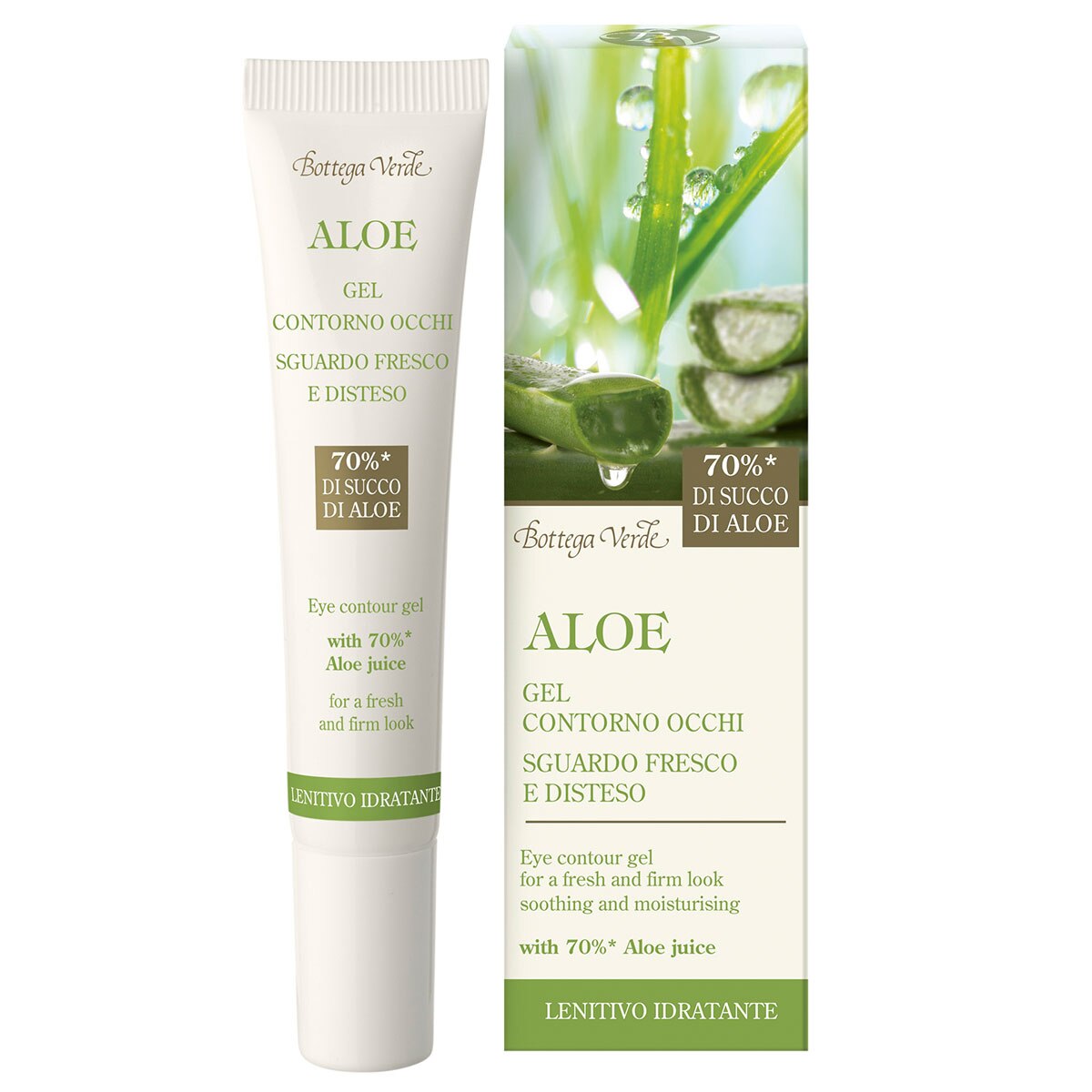 Gel pentru zona din jurul ochilor cu extract de aloe vera - Aloe, 15 ML, Bottega Verde
