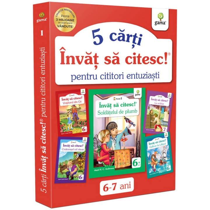 Pachet pentru copii, Invat sa citesc pentru cititori entuziasti, 6-8 ani, vol.1, 5 carti